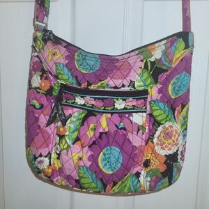 Vera Bradley Quilted Purple Multicolor Floral Shoulder Bag